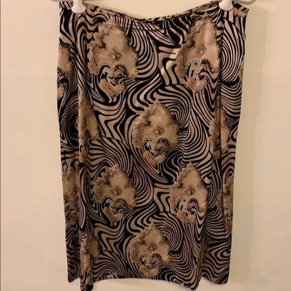 Escada Silk Print Skirt